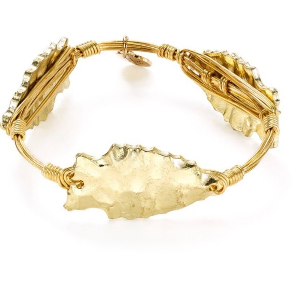 Bourbon & Bowties "Shiny Gold Arrowhead Bangle"
